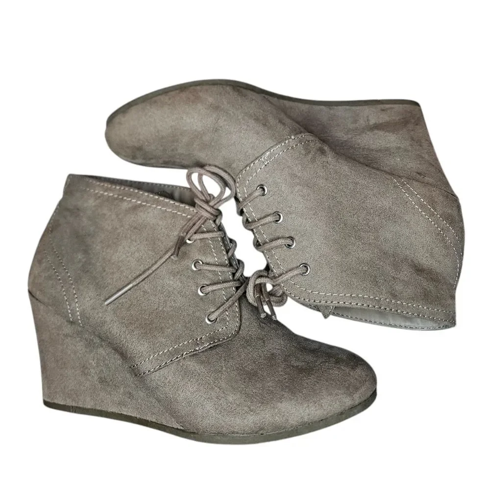 Arizona Jean Company Lilly Wedge Bootie Taupe